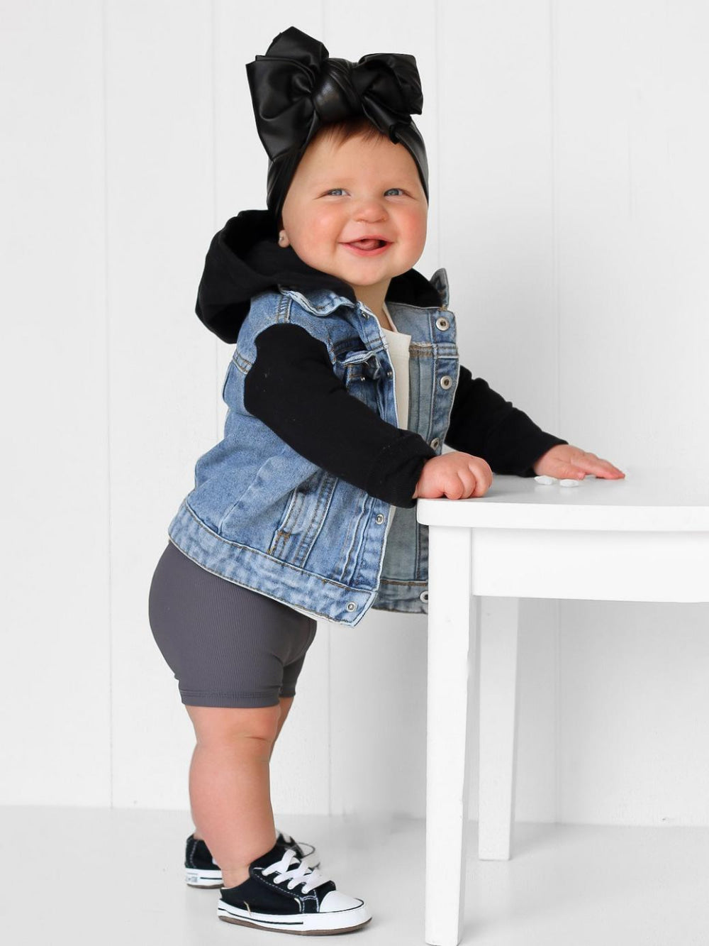Baby Athletic Ribbed Biker Short - Grey - Shorts