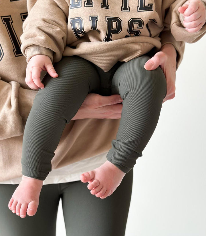 Baby Athletic Ribbed Legging - Forest - Leggings