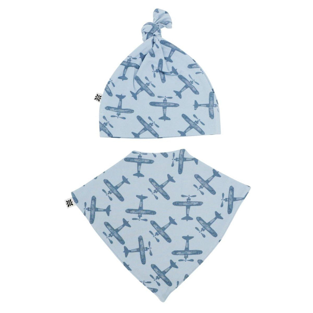Baby Bib - Airplane Blue - OS - Bib