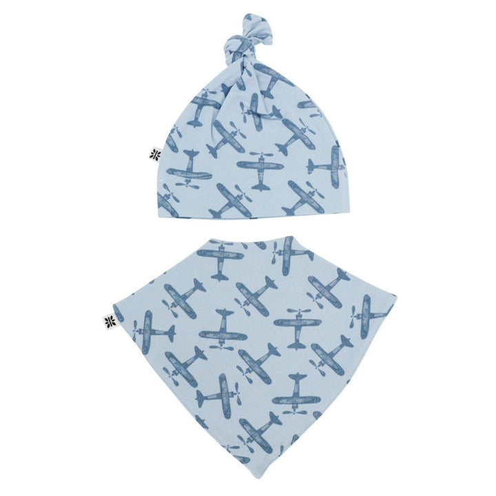 Baby Bib - Airplane Blue - OS - Bib