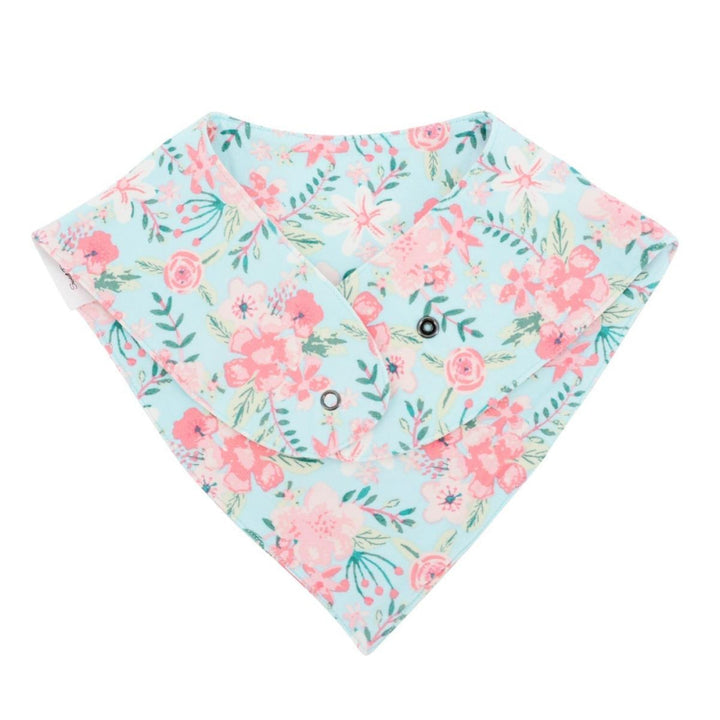 Baby Bib - Aqua Floral - OS - Bib