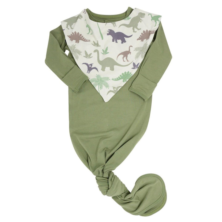 Baby Bib - Green Dino - OS - Bib