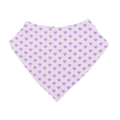 Baby Bib - Purple Hearts - OS - Bib
