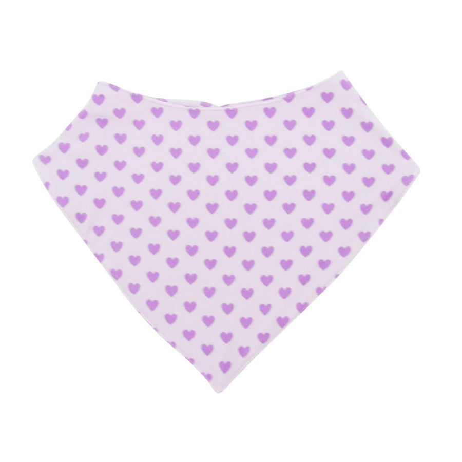 Baby Bib - Purple Hearts - OS - Bib
