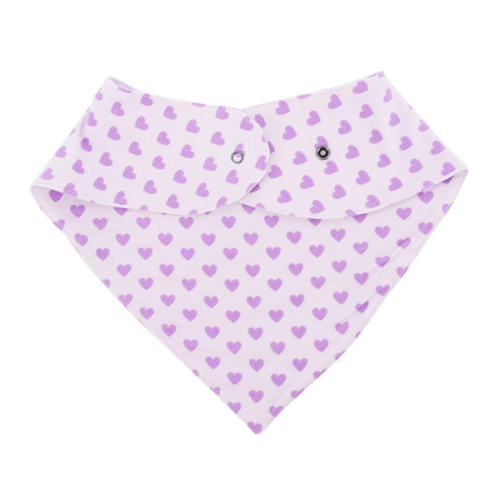 Baby Bib - Purple Hearts - OS - Bib
