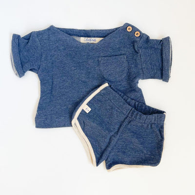 Baby Boatneck Pocket Tee - Heather Lake - Shirt