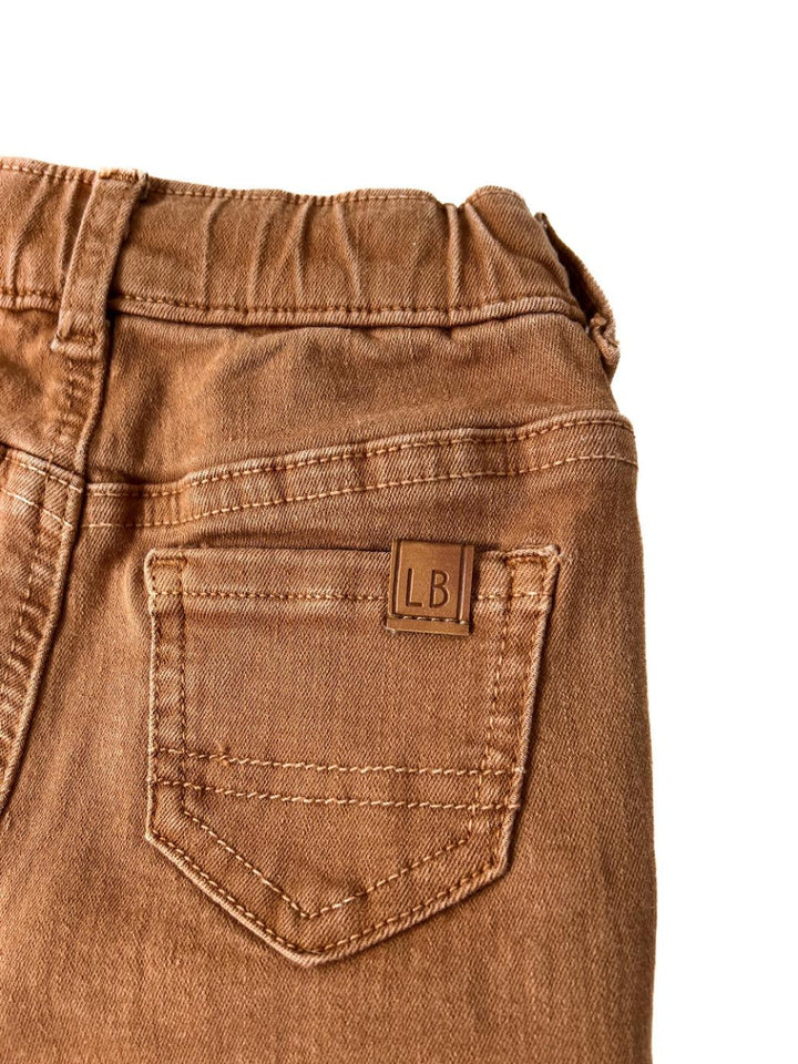 Baby Boys Rolled Denim Short - Dark Camel - Shorts