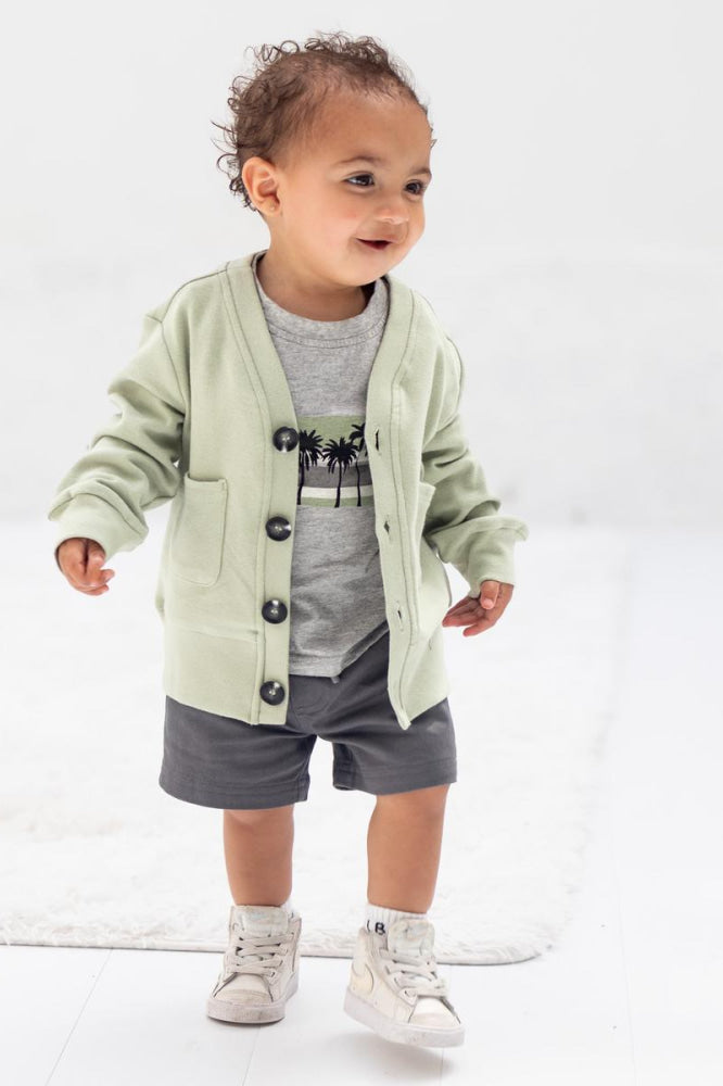 Baby Cardigan - Sage - Cardigan