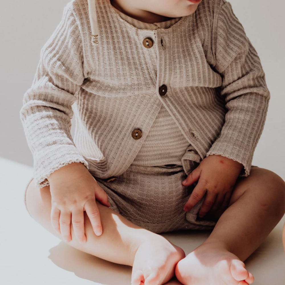 Baby Cardigan - Stone - Cardigan