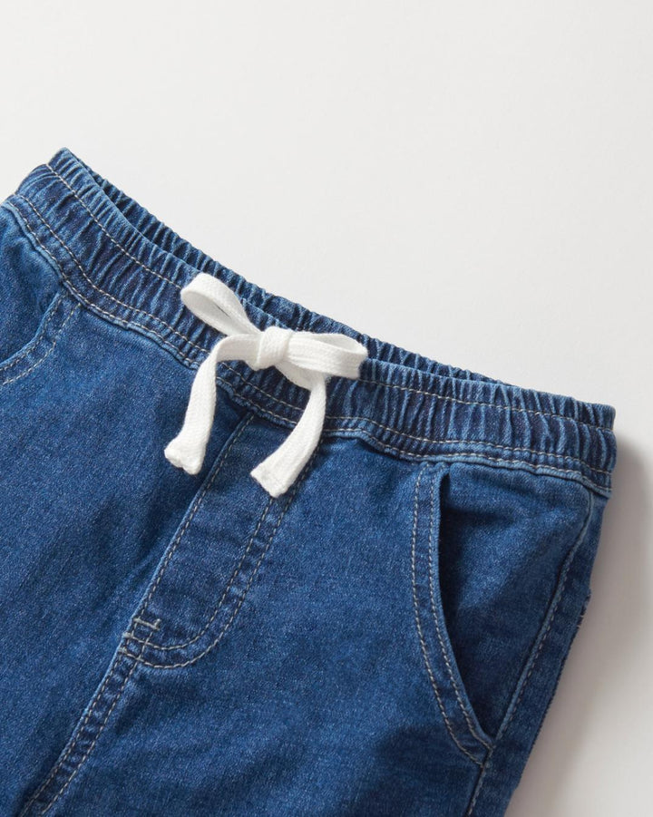 Baby Cargo Denim Jogger - Classic Denim Wash - Joggers