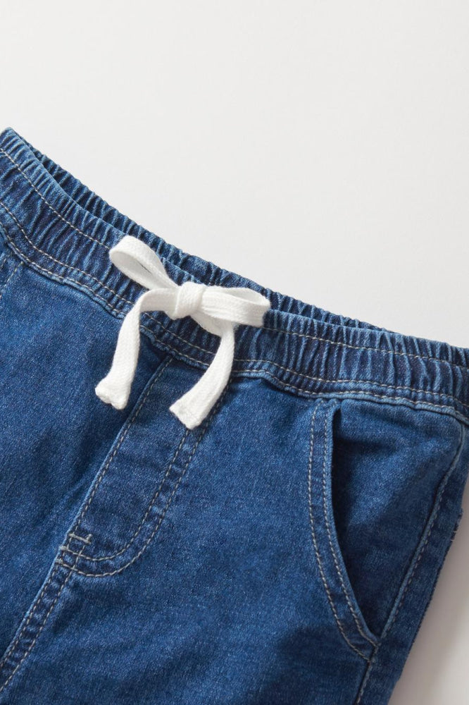 Baby Cargo Denim Jogger - Classic Denim Wash - Joggers