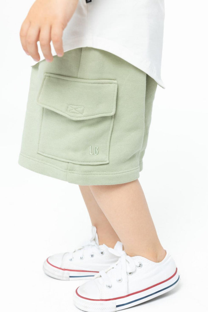 Baby Cargo Sweatshort - Green - Shorts