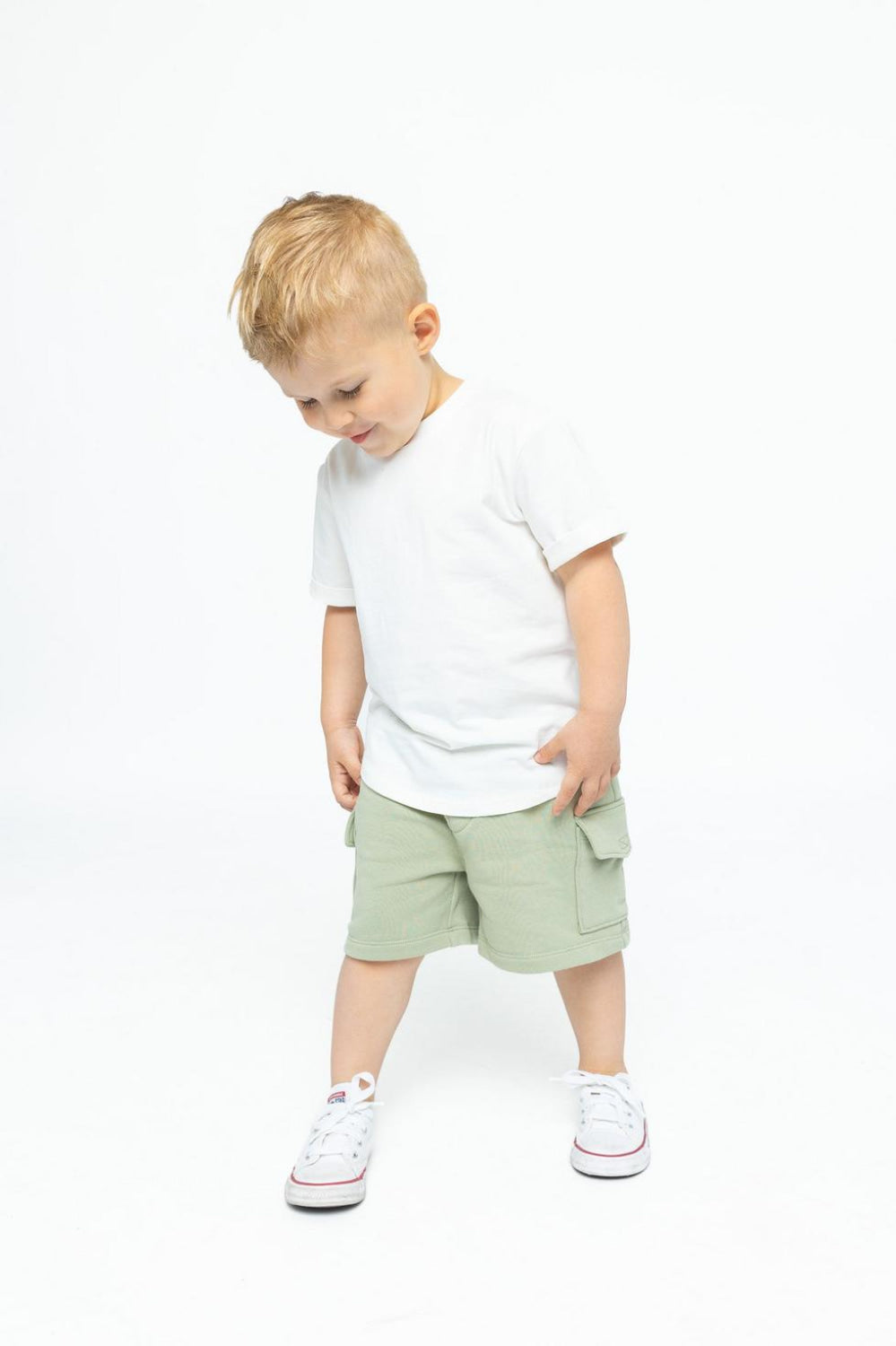 Baby Cargo Sweatshort - Green - Shorts