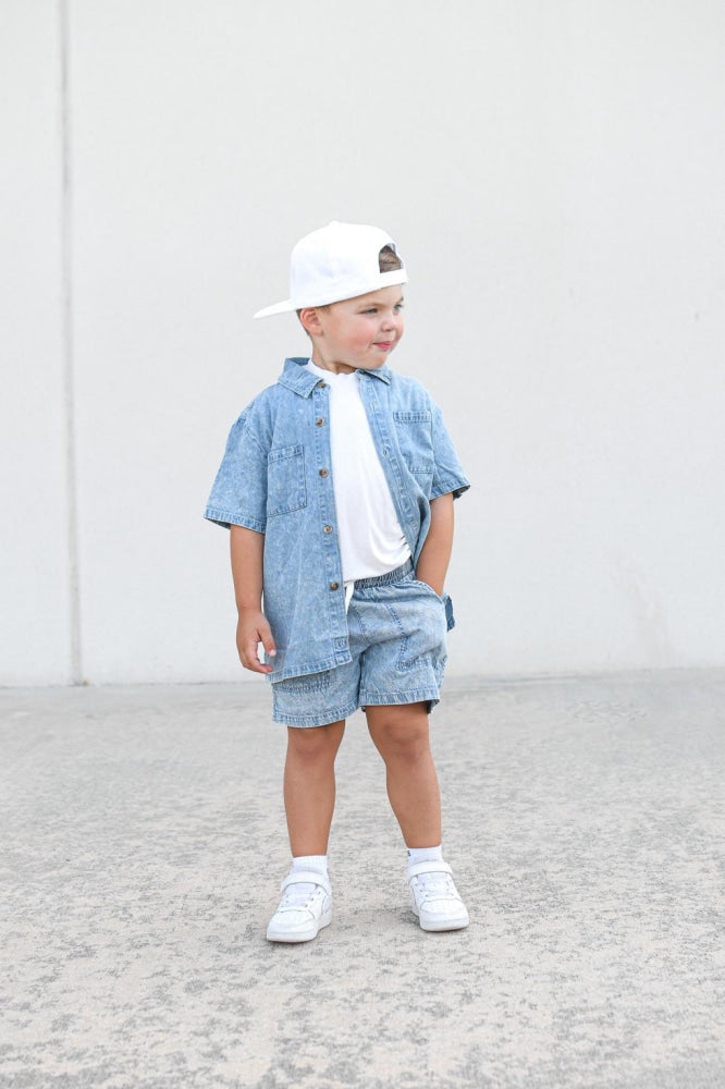 Baby Chambray Button Up - Button Down Shirt