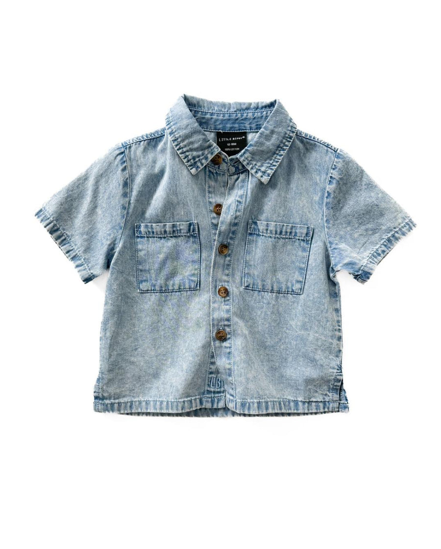Baby Chambray Button Up - Button Down Shirt