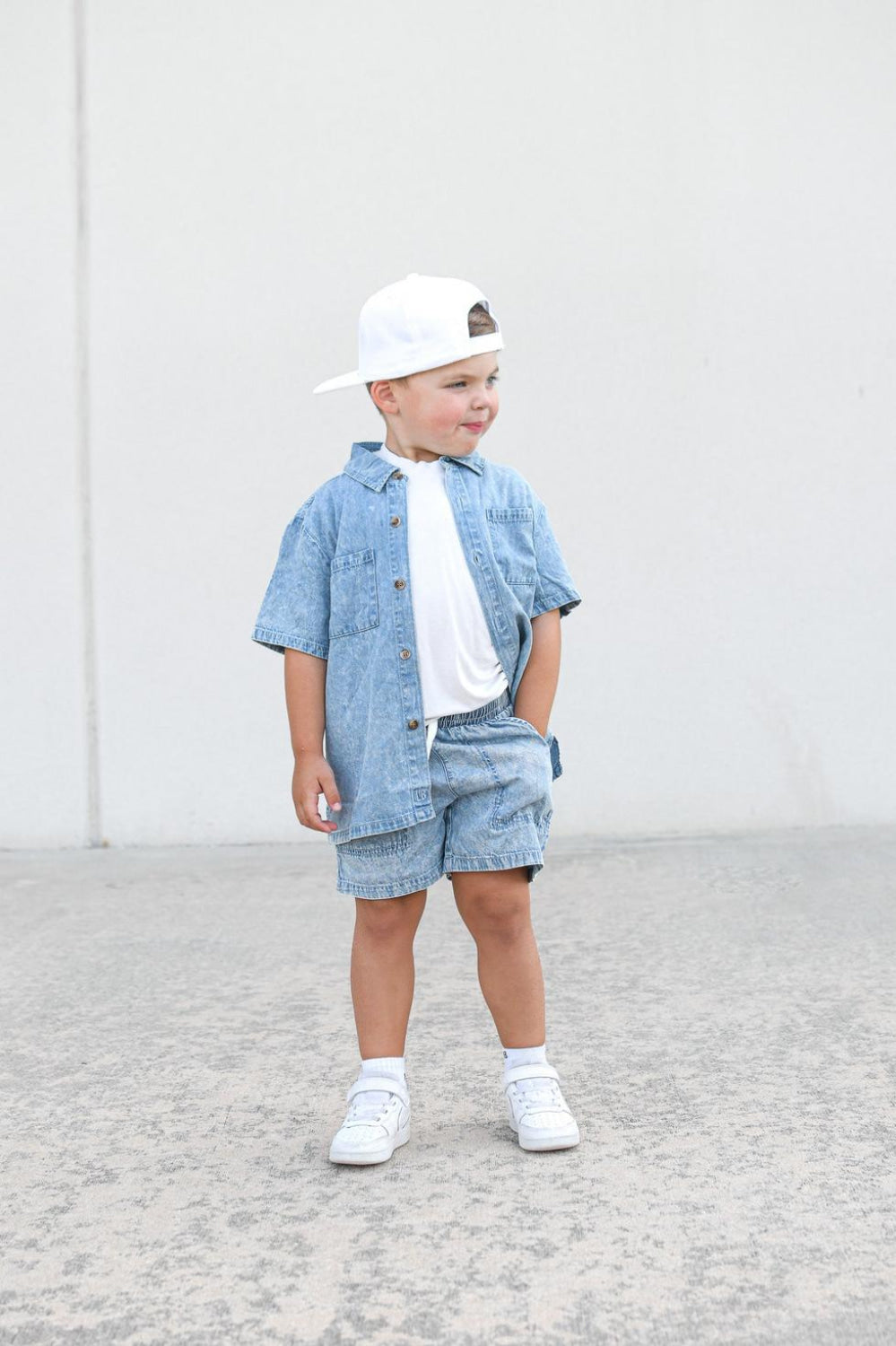 Baby Chambray Button Up - Button Down Shirt