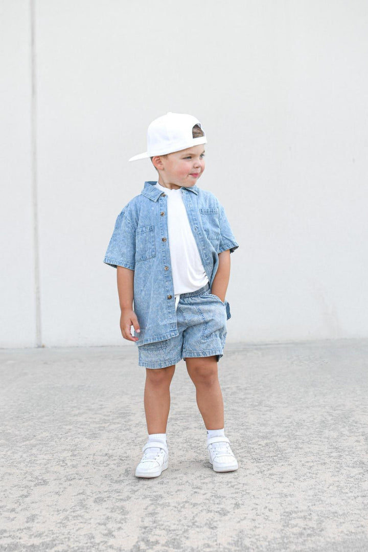 Baby Chambray Button Up - Button Down Shirt