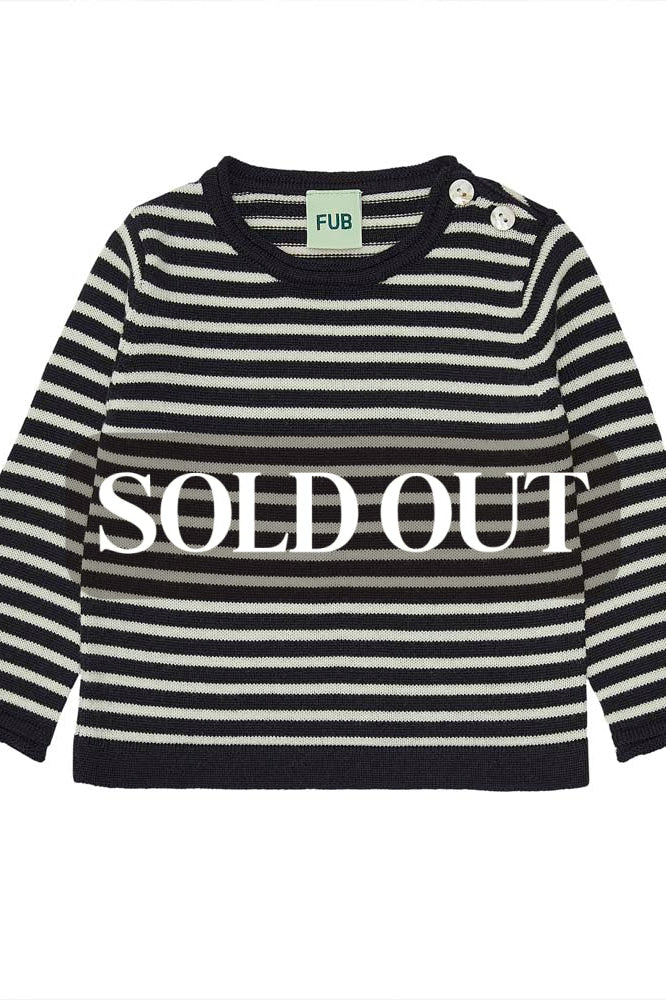 Baby Classic Sweater - Dark Navy/Ecru - Sweater
