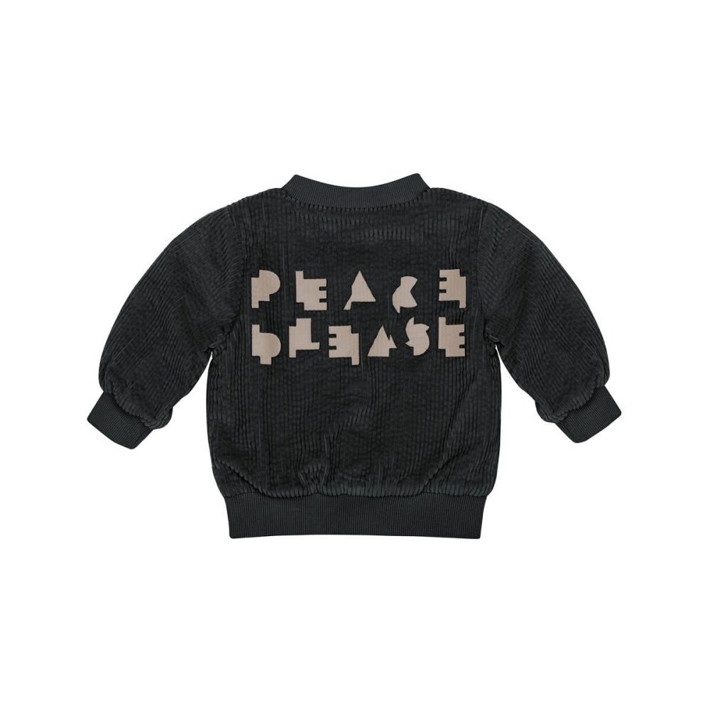 Baby Corduroy Bomber Jacket - Black - 0-3m - Jacket
