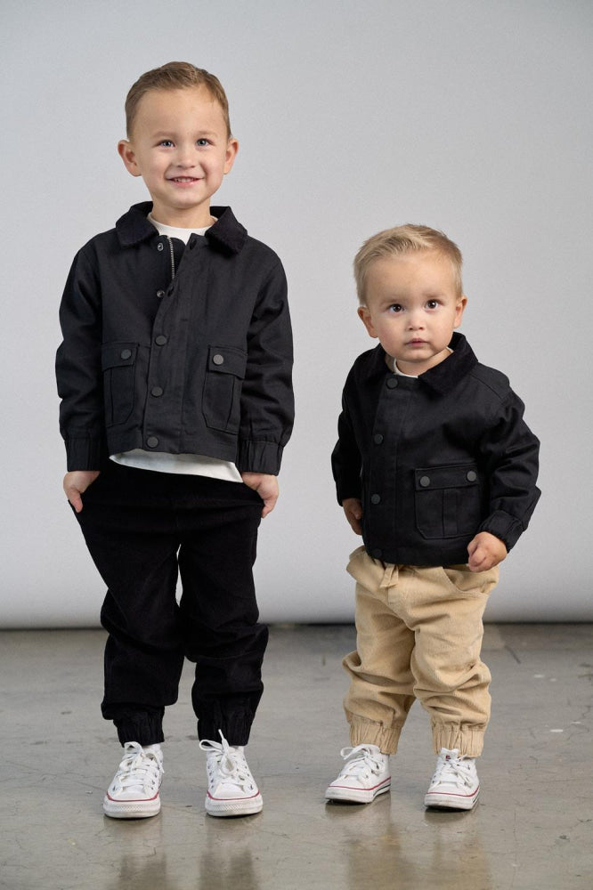 Baby Corduroy Jogger - Black - Joggers
