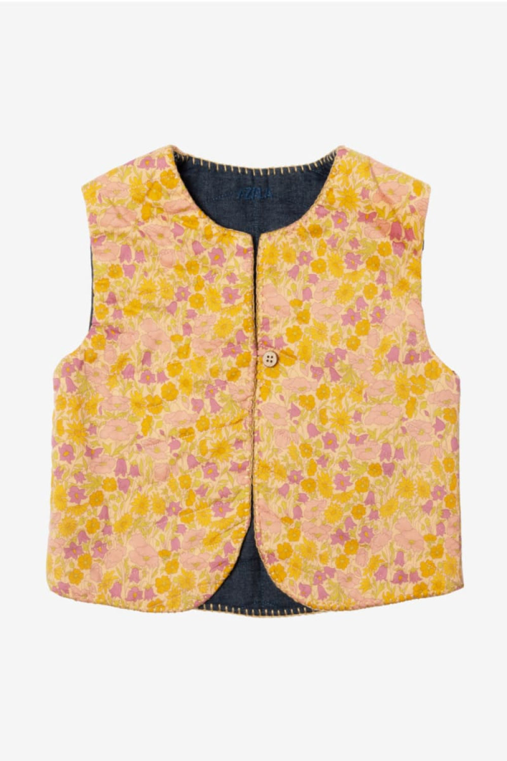 Baby Cream Liberty Vest - Sun yellow - 6-12 months - Vest
