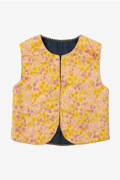 Baby Cream Liberty Vest - Sun yellow - 6-12 months - Vest