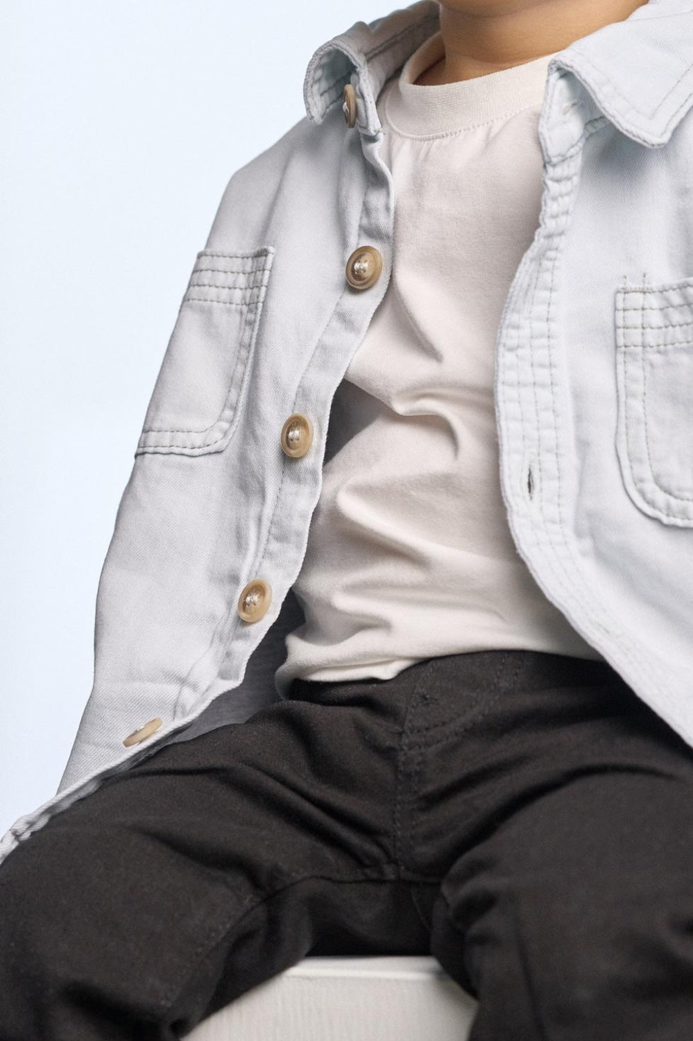 Baby Denim Shacket - Button Down Shirt