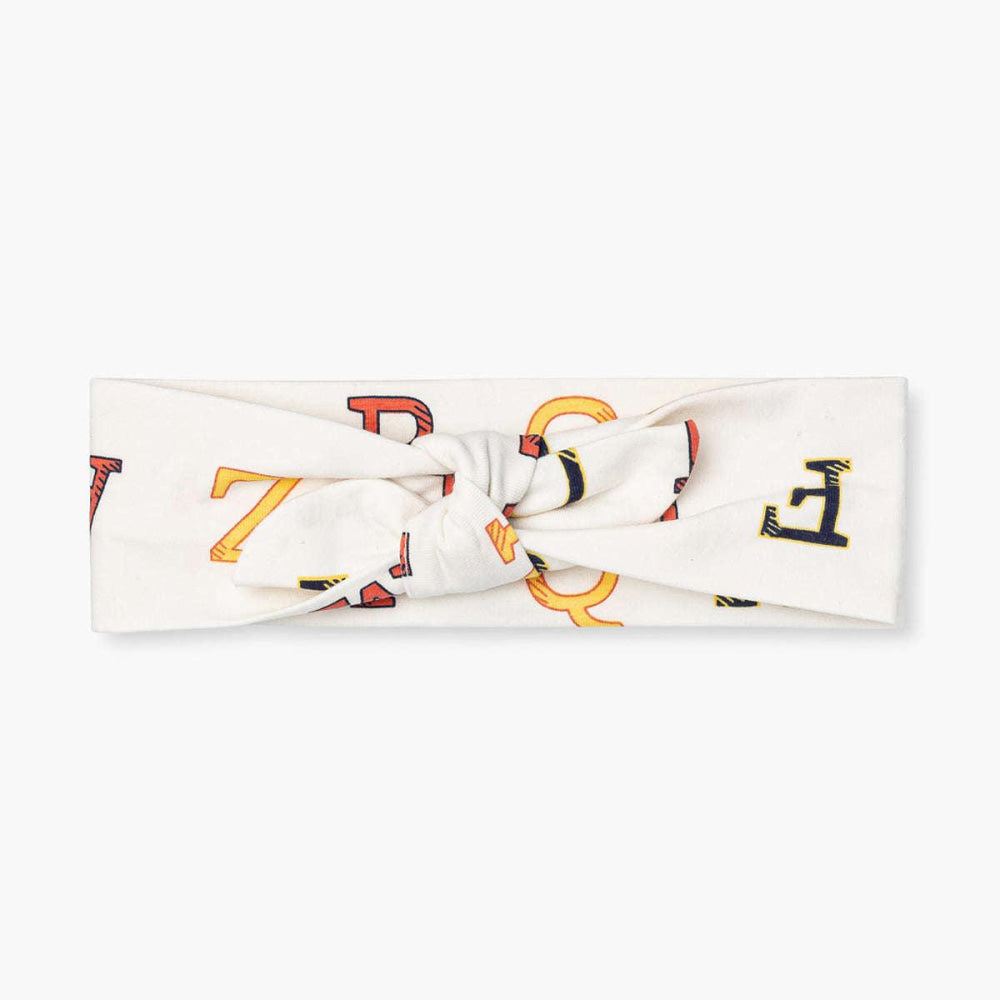 Baby Headband - Alphabet City on Neutral - 0-6m - Headband