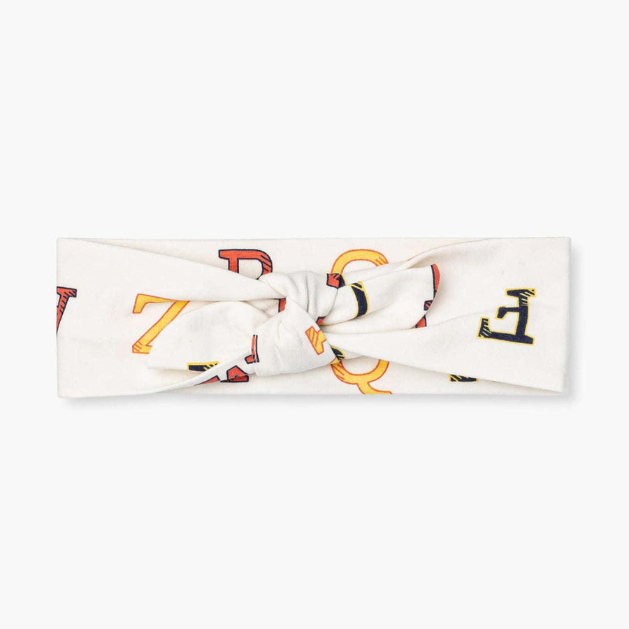 Baby Headband - Alphabet City on Neutral - 0-6m - Headband
