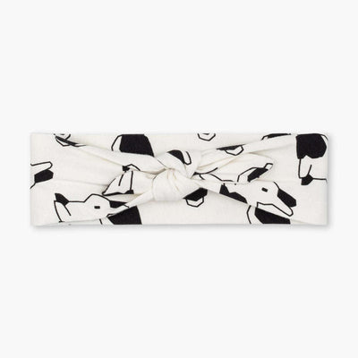 Baby Headband - Black + White Bunnies - 0-6m - Headband