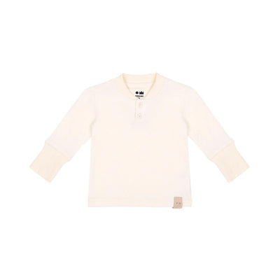 Baby Henley with Long Sleeve - Off-white - 0-3m - Henley