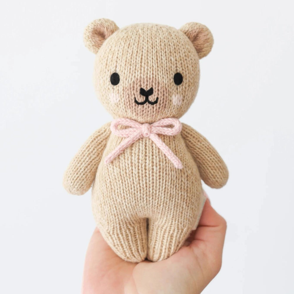 Baby Honey Bear - Blush Bow - One Size - ’Stuffed Animal - Baby Kids Adult’