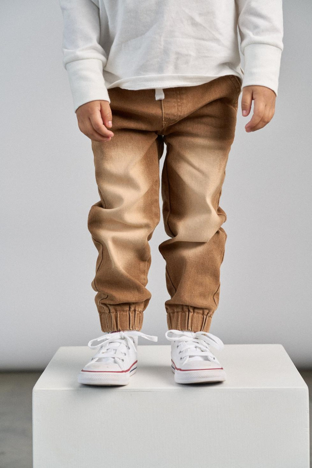 Baby Imperfect Denim Jogger - Camel - Joggers