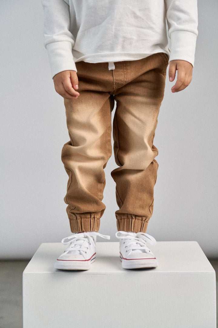 Baby Imperfect Denim Jogger - Camel - Joggers