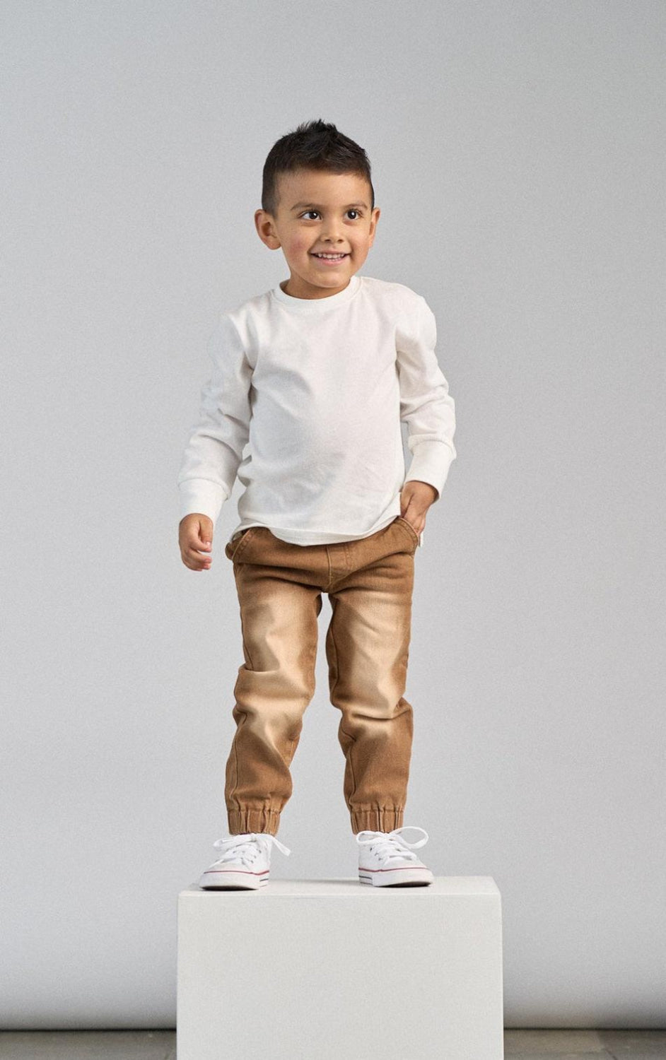 Baby Imperfect Denim Jogger - Camel - Joggers