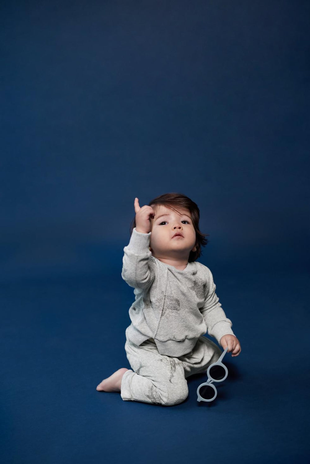 Baby Joggers with Front Pleat - Heather Grey - Joggers