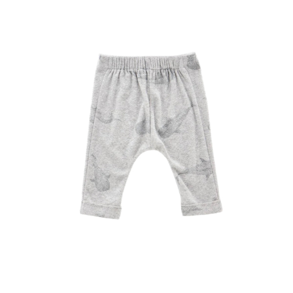 Baby Joggers with Front Pleat - Heather Grey - Joggers