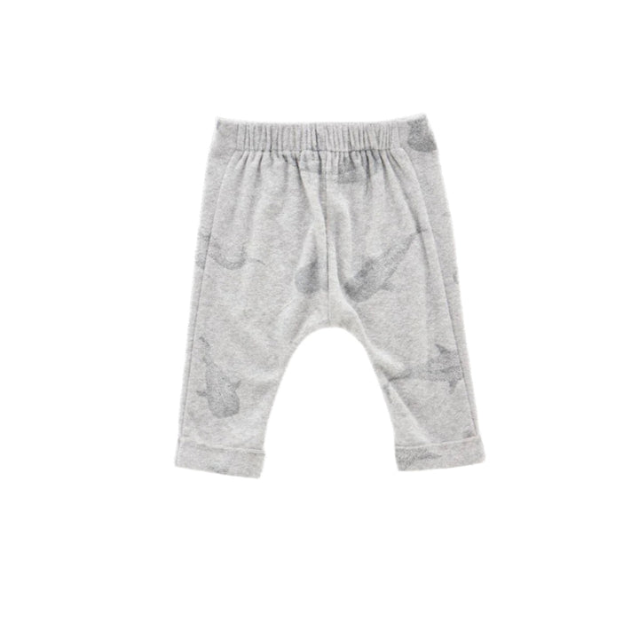 Baby Joggers with Front Pleat - Heather Grey - Joggers