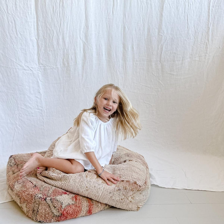 Baby Long Sleeve Peasant Top - White - Blouse