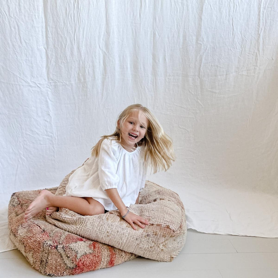 Baby Long Sleeve Peasant Top - White - Blouse