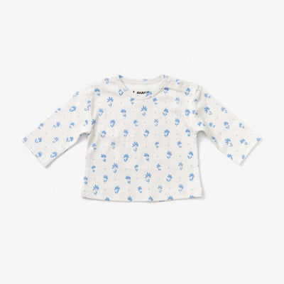 Baby Long Sleeve T Shirt - Flower Polka Dot Sky - Shirt