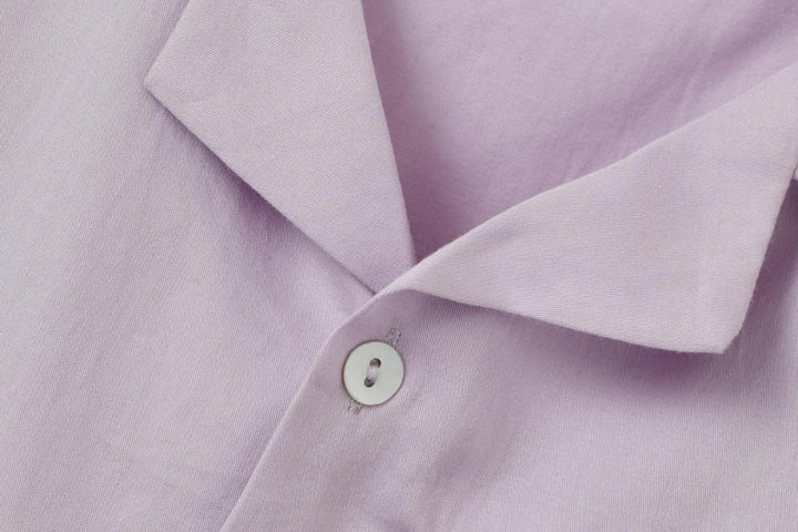 Baby LS Organic Cotton Woven Collared Shirt - Lavender - Button Down Shirt