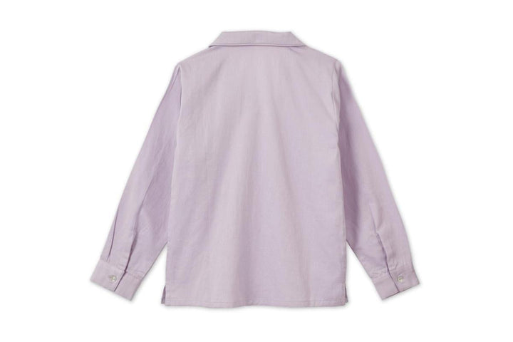 Baby LS Organic Cotton Woven Collared Shirt - Lavender - Button Down Shirt