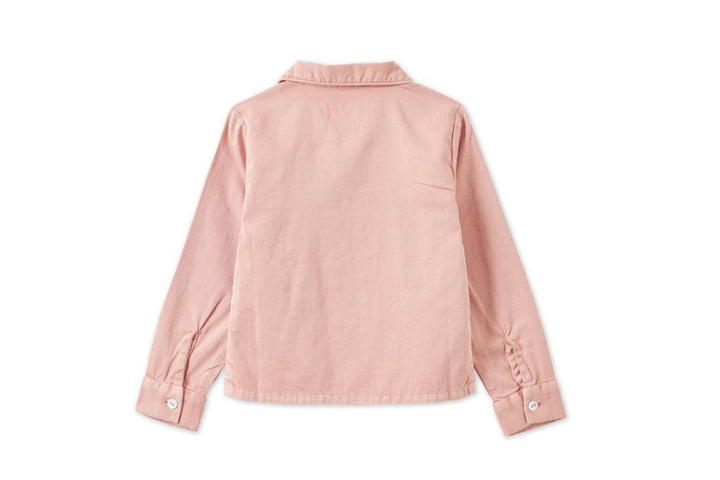 Baby LS Organic Cotton Woven Collared Shirt - Pink Quartz - Button Down Shirt