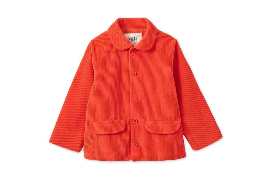 Baby Organic Corduroy Jacket - Dark Coral - Jacket