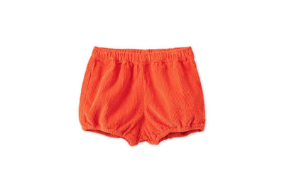 Baby Organic Cotton Corduroy Bloomers - Dark Coral - Bloomer