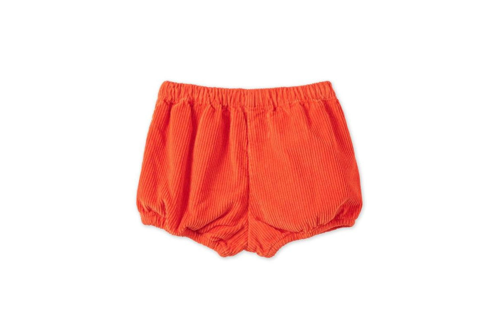 Baby Organic Cotton Corduroy Bloomers - Dark Coral - Bloomer
