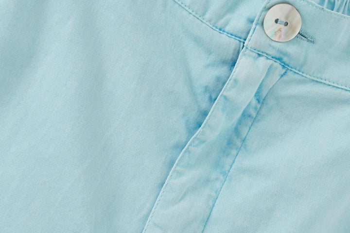 Baby Organic Cotton Woven Bermuda Shorts - Sky Blue - Bermuda Short