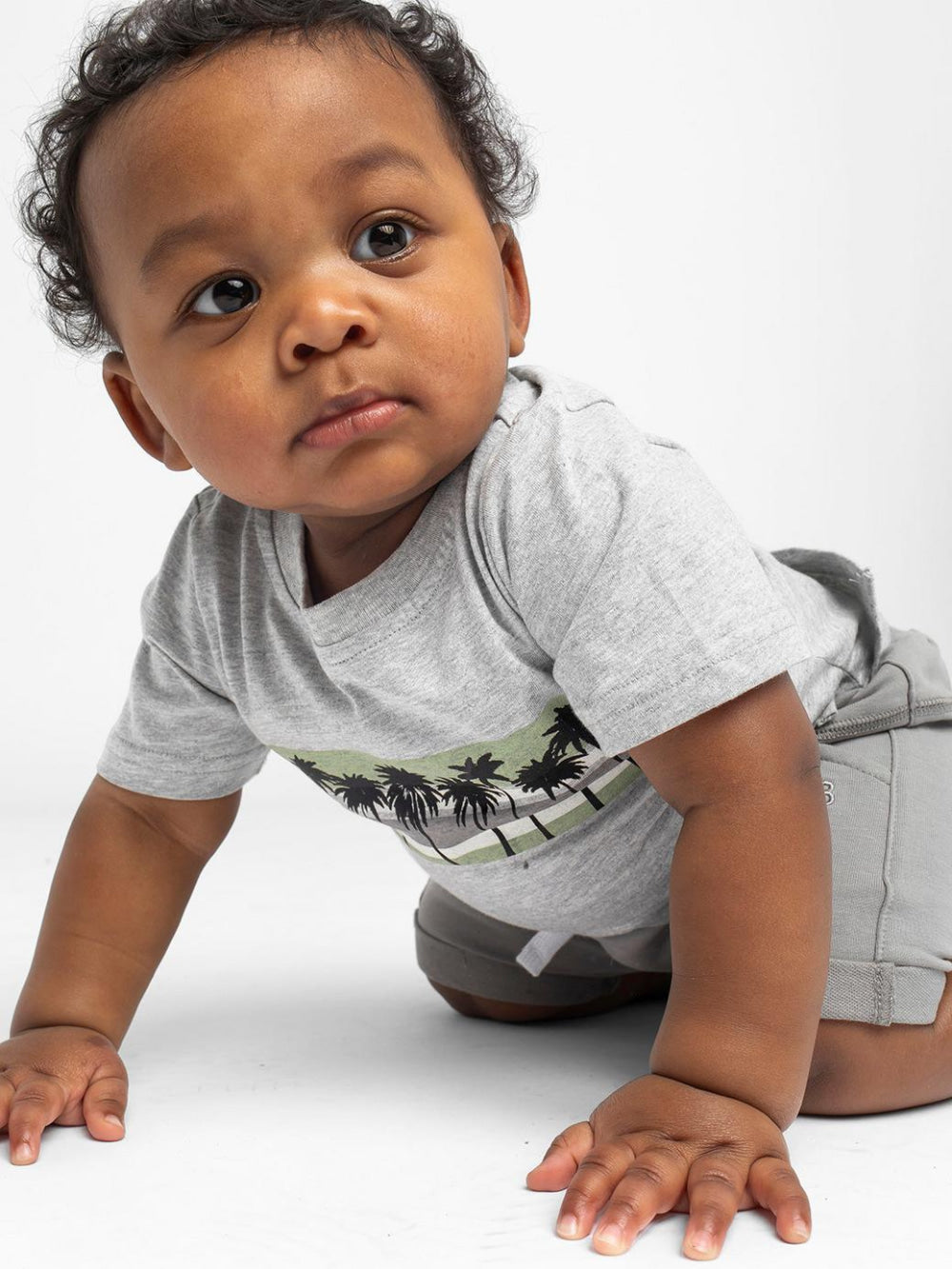 Baby Palm Striped Tee - T-shirt