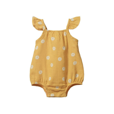 Baby Petal Suit - Chamomile Sunshine Print - Romper